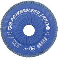 Disque &agrave; lamelles ajustables TRM Powerblend, 4-1/2" x 7/8", Type 29, Grain Z40, Zirconium Cantin et fils