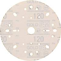 Disque abrasif dor&eacute; Hookit, dia 6", Grain 120, Oxyde d'aluminium, Poids C Cantin et fils