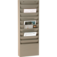 Literature Storage Racks, Stationary, 11 Slots, Steel, 13-1/4" W x 4-1/8" D x 36" H Cantin et fils