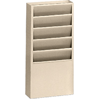 Literature Storage Racks, Stationary, 5 Slots, Steel, 9-3/4" W x 4-1/8" D x 21" H Cantin et fils