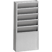 Literature Storage Racks, Stationary, 5 Slots, Steel, 9-3/4" W x 4-1/8" D x 21" H Cantin et fils