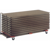 Chariots de table empilables plats, 97,5" la x 31,25" p x 36,25" h Cantin et fils
