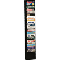 Literature Storage Racks, Stationary, 20 Slots, Steel, 9-3/4" W x 4-1/8" D x 58" H Cantin et fils
