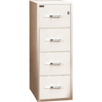 Fire Resistant Filing Cabinets, Steel, 4 Drawers, 19-3/4" W x 31" D x 54" H, Beige Cantin et fils