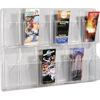 Pr&eacute;sentoirs, Mural, 12 fentes, Plastique, 30" la x 2" p x 20-3/8" h Cantin et fils