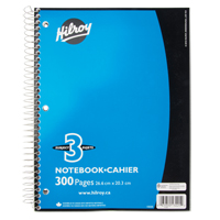 3 Subject Spiral Notebook Cantin et fils