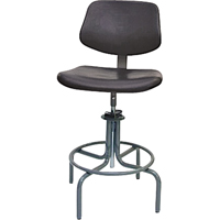 600 Series Rectangular Stool with Back , Mobile, Adjustable Height, 250 lbs. Capacity Cantin et fils