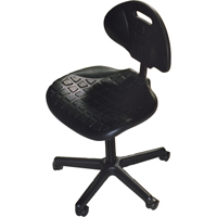 Heavy-Duty Ergonomic Seating, Polyurethane, Black, 250 lbs. Capacity Cantin et fils