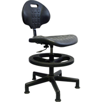 Heavy-Duty Ergonomic Seating, Polyurethane, Black, 250 lbs. Capacity Cantin et fils