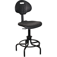6000 Series Stool with Back, Stationary, Adjustable Height, 250 lbs. Capacity Cantin et fils