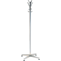 Coat Tree, 60" H, Steel, Chrome, 8 Hook(s) Cantin et fils