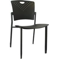 Chaises empilables MaxX StaxX, Polypropyl&egrave;ne, Hauteur 17-1/4", Capacit&eacute; 275 lb, Noir Cantin et fils
