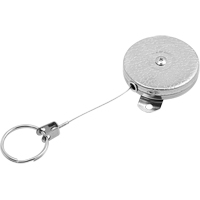 Porte-cl&eacute;s autor&eacute;tractables #487-HD, Chrome, C&acirc;ble 48", Fixation Support pour montage Cantin et fils