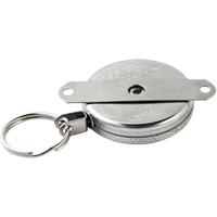 Porte-cl&eacute;s autor&eacute;tractables #487-HD, Chrome, C&acirc;ble 48", Fixation Support pour montage Cantin et fils