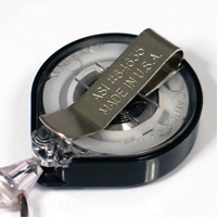 Porte-insignes r&eacute;tractables pour carte d'identit&eacute; Mini-Bak, Plastique, C&acirc;ble 36", Fixation Agrafe de ceinture Cantin et fils