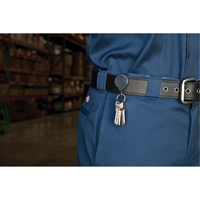 Anneaux &agrave; cl&eacute;s r&eacute;tractables Mini-Bak, Plastique, C&acirc;ble 36", Fixation Agrafe de ceinture Cantin et fils