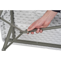 Folding Table, Rectangular, 48" L x 24" W, Polyethylene, White Cantin et fils