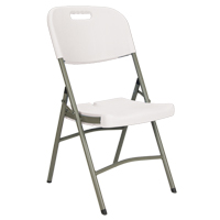 Folding Chairs, Polyethylene, White, 350 lbs. Weight Capacity Cantin et fils
