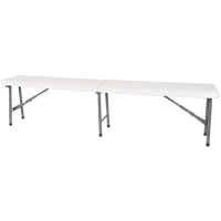 Folding Bench, Polyethylene, 72" L x 12" W x 17" H Cantin et fils