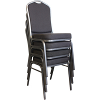 Stacking Chairs, Fabric, 37" High, 275 lbs. Capacity, Black Cantin et fils