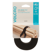 One-Wrap&reg; Fastener Tape, Hook & Loop, 12' x 3/4", Self-Grip, Black Cantin et fils