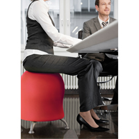 Zenergy Ball Chair, Fabric, Red, 250 lbs. Capacity Cantin et fils