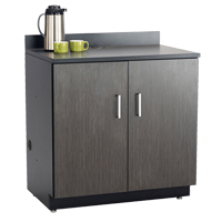 Armoire modulaire de base, M&eacute;lamine, 2 Tablettes, 39" h x 36" la x 25" P, Nuit d'Asie/noir Cantin et fils