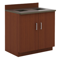 Armoire modulaire de base, M&eacute;lamine, 39" h x 36" la x 25" P, Acajou Cantin et fils