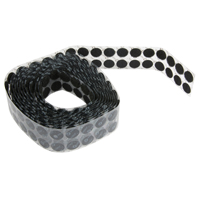 Fastener Coins, Hook & Loop, 3/4" Dia., Adhesive, Black Cantin et fils
