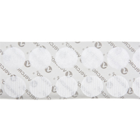 Fastener Coins, Hook & Loop, 3/4" Dia., Adhesive, White Cantin et fils