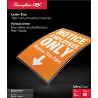 Pochettes lamin&eacute;es pour lettres Swingline UltraClear Cantin et fils