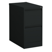 Vertical Filing Cabinet, Steel, 2 Drawers, 15-1/7" W x 25" D x 29" H, Black Cantin et fils