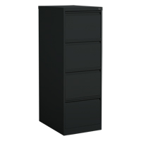 Vertical Filing Cabinet, Steel, 4 Drawers, 18-1/7" W x 25" D x 52" H, Black Cantin et fils