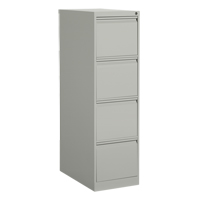 Vertical Filing Cabinet, Steel, 4 Drawers, 15-1/7" W x 25" D x 52" H, Grey Cantin et fils