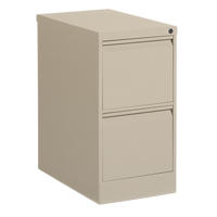 Vertical Filing Cabinet, Steel, 2 Drawers, 15-1/7" W x 25" D x 29" H, Beige Cantin et fils