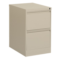 Vertical Filing Cabinet, Steel, 2 Drawers, 18-1/7" W x 25" D x 29" H, Beige Cantin et fils