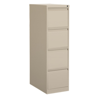 Vertical Filing Cabinet, Steel, 4 Drawers, 15-1/7" W x 25" D x 52" H, Beige Cantin et fils