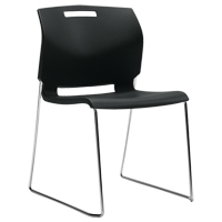 Chaise, Plastique, Hauteur 32-1/2", Capacit&eacute; 300 lb, Noir Cantin et fils