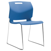 Chaise, Plastique, Hauteur 32-1/2", Capacit&eacute; 300 lb, Bleu Cantin et fils