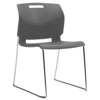 Chaise, Plastique, Hauteur 32-1/2", Capacit&eacute; 300 lb, Gris Cantin et fils