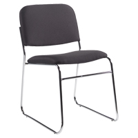 Chaise sans accoudoirs, Tissu, Hauteur 30", Capacit&eacute; 200 lb, Noir Cantin et fils