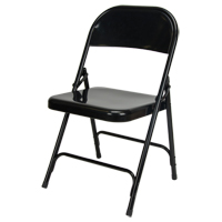 Folding Chair, Steel, Black, 300 lbs. Weight Capacity Cantin et fils