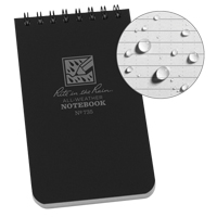Pocket Top-Spiral Notebook, Soft Cover, Black, 100 Pages, 3" W x 5" L Cantin et fils