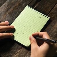 Pocket Top-Spiral Notebook, Soft Cover, Green, 100 Pages, 4" W x 6" L Cantin et fils