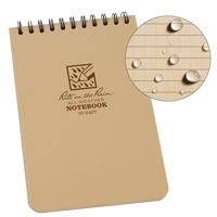 Pocket Top-Spiral Notebook, Soft Cover, Tan, 100 Pages, 4" W x 6" L Cantin et fils