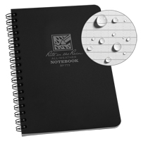 Side-Spiral Notebook, Soft Cover, Black, 64 Pages, 4-5/8" W x 7" L Cantin et fils