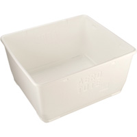 Food Storage Container, Plastic, 108 gal. Capacity, White Cantin et fils
