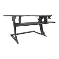 Poste de travail assis-debout Goya, Mod&egrave;le de bureau, 20" h x 42" la x 16" p, Noir Cantin et fils