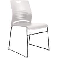 Activ Series Stacking Chairs, Plastic, 23" High, 275 lbs. Capacity, White Cantin et fils