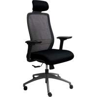 Era Series Adjustable Office Chair with Headrest, Fabric/Mesh, Black, 275 lbs. Capacity Cantin et fils